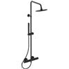 Ideal Standard Ceratherm T25 Sistema doccia, soffione a pioggia a risparmio idrico con doccetta a stelo e protezione antiscottatura, flessibile doccia 1750 mm - Nero Opaco (315x492,5x1117 mm)