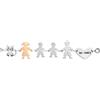 Beloved ❤️ Bracciale Famiglia donna o unisex in acciaio - braccialetto varie composizioni - incisione nera My Family - (Silver & Rose Gold, Genitori + 2 bimbi + gatto)