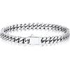 Bandmax Bracciale Uomo a Catena Cubana Minimalista in Acciaio Inossidabile Braccialetto Larghezza 5 MM Lunghezza 23 CM Gioielli Stile Hip Hop Punk per Uomini Ragazzi
