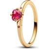 PANDORA Anello da donna Explosion of Love Gold 166574C01, 52/16,6, Argento sterling, Zirconia cubica