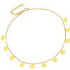 Beloved ❤️ Collana girocollo stretto da donna in acciaio - con 11 charms pendenti - lunghezza regolabile chiusura con moschettone (Quadrifoglio, Gold)