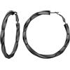 PROSTEEL 60MM Nero Orecchini Donna Orecchini a Cerchio Vuoto Orecchini Oversize Y2K Colonna di Torsione Pendolarismo Vacanza Festa Orecchini Combinazioni di Impilamento