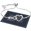 J.Fée Bracciale Donna, Bracciale Infinito Bracciale Donna Argento 925 Bracciale Cuore Bracciali Argento 925 Donna Bracciali Donna Argento Regali Donna Regalo per Lei Regalo Donna,01