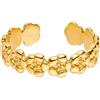 Purelei Hau'oli - Anello regolabile impermeabile con fiori in filigrana, in acciaio inox placcato oro 14 carati, placcato oro rosa 18 carati o argento (taglia 56-60), Anpassbar (Größe 56-60), Acciaio