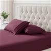 Sweet Home Collection Set di 2 federe in flanella ultra morbide, comode e traspiranti, per letto matrimoniale, pesanti e durevoli, standard/queen, rosso bordeaux