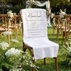 HunnmingRe Cartello commemorativo per sedia da matrimonio, con scritta Reserved Memorial with love from Heaven, in cotone e lino, 38,1 x 127 cm, decorazione per sedie con scritta Save a Seat for