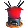 Baumalu 385050 - Servizio per fonduta in Ferro battuto, Colore Rosso