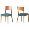 Martina Home Pack di 2 federe Seduta 24x30x6 cm Blu