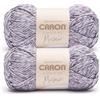 Caron Simply Me - Filato di agata viola mosaico, confezione da 2, 140 g, 62% acrilico, 20% nylon, 18% lana, #5 Bulky, 150 m, per maglia/uncinetto