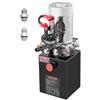 VEVOR Unità di Potenza Idraulica 1600 W Pompa per Rimorchio Ribaltabile a Doppia Azione, Pompa Idraulica CC 12 V 2600 giri/min con Serbatoio in Metallo per Sollevamento di Rimorchi Ribaltabili, Nera