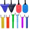 GNAWRISHING Collane da masticare per bambini sensoriali, 10 pezzi, giocattoli masticabili sensoriali per autismo, ragazze e ragazzi, ADHD, bambini e adulti (colori arcobaleno)