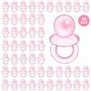 Grevosea Ciucci in plastica per baby shower, 50 pezzi, 2,2 cm, mini neonati per baby shower, decorazione per baby shower, mini ciucci in acrilico per battesimo, baby shower, compleanno, festa della mamma