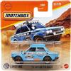 Hot Wheels Matchbox - ´7 Datsun 510 Rally - MBX Adventure 51/125 - JBT02 - Short Card - Azzurro - Nissan - Good Year - Superfast Lesney - Mattel 2025 - 1:64
