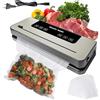 GOEDCH Macchina sottovuoto per alimenti: macchina sottovuoto automatica 7 in 1 con 50 sacchetti sottovuoto e 6 modalità, sigillatrice automatica per cucina e casa, asciutta, umidità, freschezza