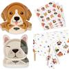 Hegbolke 61 Pezzi Decorazioni Per Feste Di Cani - Inclusi Piatti, Tovaglioli, Tovaglia Per Bambini A Tema Cucciolo Di Cane, Servire 20