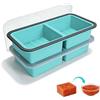 2 pezzi vassoio congelatore in Silicone stampi per congelatore per uso alimentare con coperchio stampo per congelatore per zuppa vassoio multiuso per cubetti di ghiaccio per salse di brodo di zuppa