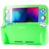 Teyomi Custodia per Nintendo Switch Lite in silicone con pellicola protettiva, set da 4 pezzi di coperchi per joystick e slot per carte di gioco, custodia con supporto, design ammortizzante e
