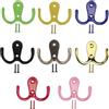 GVSS 8 ganci da parete multicolore vintage, appendiabiti da parete a doppio artiglio con viti, ganci robusti in lega di zinco per bagno, cucina, camera da letto e armadio, design retrò