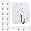 JSMTKJ 20 Pezz Ganci adesivi trasparenti,Gancio a parete per cucina in plastica impermeabile Asciugamano da bagno Ganci a soffitto Adatto Utilizzato in Cucina Bagno