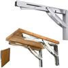 FreeTec Staffa Pieghevole 300mm, Staffe Pieghevoli per Carichi Pesanti in Acciaio Inossidabile, Staffe per Mensola Pieghevoli, Carico Massimo: 150 kg