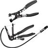 Toolwiz 2 Pezzi Pinza per Fascette Stringitubo, Radiatore Molla Pinze per Fascette Auto, Strumento di Serraggio per Tubo Include Lunga da 68,6cm, e Banda Piatta Attrezzi Officina Auto