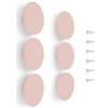 Poliplast - Set da 6 Pomelli, Design a cerchio per Armadio e Cassetti e cameretta bambini, Articolo 421, Verniciato a mano, Colore Rosa Salmone