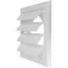 Repa Market Copertura per bocchetta dell'asciugatrice, 125 mm, in plastica bianca, con persiane per flusso d'aria, resistente, per bagno, cucina, garage, prese d'aria per pareti