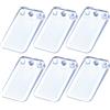 CIATBYYJ 6 cunei in plastica, 5 x 3 cm, trasparenti per mobili, 100% ABS, antiscivolo, cunei in plastica universali per pavimenti, porte, finestre, vetro, tavoli, armadi