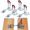 KLLJ Morsetti a Ginocchiera Toggle Verticale,4pezzi,s Utensili Manuali Orizzontali,Clamp Morsetti a Mano Metallo,Attrezzo a Levetta,Chiusura a Leva Regolabile,Ganci Chiusura Regolabile a Leva