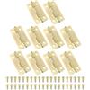 PATIKIL Cerniere a Scatto Piccole 1-3/16 Pollici, 10pz Mini Cerniera per Scatole Gioielli con Viti per Scatole Gioielli in Legno Armadietto Cassetti Porte Cancelletto, Oro