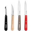Opinel - Set di 4 Coltelli da Cucina Gli Essenziali Loft - N°112 Ufficio, N°113 Seghettato, N°114 Verdure, N°115 Pelapatate - Rosso, Grigio, Naturale, Nero