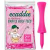 ECADDIE Pink Castle - Tee da golf (50 Tee), rosa (59 mm)