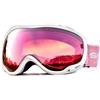 Snowledge Maschera da Sci, Occhiali da Snowboard, Super-Grandangolo Lente Sferica a Doppia Strato, NESSUN Appanamento Trattamento di Protezione UV400, per Donna e Uomo, per Sport Invernali