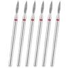 YUXIANLB Set Di 6 Punte Per Trapano Per Cuticole Con Custodia Strumenti Professionali Per Manicure Da 3/32 Pollici Per Cuticole E Unghie In Carburo Per La Casa E Il Salone