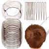 Abeillo Retine per capelli per chignon, retina per capelli da balletto, 20 pezzi da 50 cm e 40 forcine per capelli a forma di U, set per donne, ragazze, ballerine, infermiere (caffè)