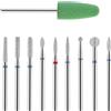 YuxianLB Set Di 10 Frese Per Unghie In Gel Per La Rimozione Professionale In Lega Di Tungsteno Per Manicure Per La Cura Delle Unghie