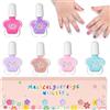 YDYSAA 6 Colori Smalto Per Unghie Per Bambini Atossico Peel Off Ad Asciugatura Rapida Smalto Gel Per Unghie Toddler Nail Polish Smalto Asciugatura Rapida A Base D'Acqua Regalo Per Ragazze, Fai Da Te Nail Art