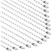 Teaaha 100 collane a sfera in acciaio inox, mini collane di perle per la creazione di gioielli, fai da te, collane, appese, marchio di identificazione, catena a sfere nichelata, lunghezza 10 cm, 2,4