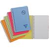 Clairefontaine 328225C Collection Linicolor Fresco Una Rubrica a spirale - 9x14 cm - 100 pagine a quadretti piccoli - Carta bianca 90g - copertina in polipropilene Trasparenti - Colore casuale