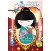 AFIE Biglietto Felice Compleanno Principessa Bambola Asiatica Giapponese Cinese in Rilievo con Busta Bianca 12x17,5cm Kimono Fiori Lotus Ciliegio Lanterne Ventaglio Ombrello Chignon 67-1023/2