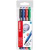 STABILO pointMax - Fineliner Premium - Astuccio da 4 Office - Colori assortiti