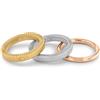 Calvin Klein Set di 3 Anelli da Donna Collezione PLAYFUL REPETITION in Acciaio Inossidabile, Oro Giallo e Oro Rosa - 35000027B