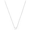 LUXENTER Collana alfabeto con finitura argento - Lettera N, Mediano, Metallo, Senza Gemma, Mediano, Metallo, Nessuna pietra preziosa