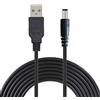 Liwinting 1.5m Cavo Adattatore di Alimentazione USB DC Barrel JACK 5V Caricatore 5.5mm x 2.1mm - Nero