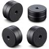 DolDer 4 piedini per dispositivi in alluminio per altoparlanti, piedini HiFi Shock Absorber Piedi per PC con elevata stabilità e ammortizzatori in gomma, 30 x 15 mm (15 mm di altezza, nero)