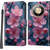 PHINIENLAND Cover per Honor Magic8 Lite PU Pelle Custodia Flip Fiori