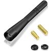 Bingfu Antenna Auto Corta Universale Amplificatore Autoradio FM AM 10cm Tetto per Antenna Amplificata Tuner Stereo Radio Veicolo Camion SUV, 2 x Viti di Dimensioni Diverse M5.0 M6.0