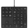 Qisan Numeric Keypad Wired Numpad 34 tasti Tastiera portatile USB Esterno Mini Slim Tastiera Magicforce Nero
