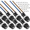 EPLZON 6X30mm Supporto fusibile nero tappo a vite 250 VAC 10 A 125 VAC 15 A con fili pre-saldati e kit fusibile in vetro a soffio rapido 10A/15A