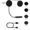 Hemlosk Auricolare Bluetooth Moto Bt5.3, Autonomia 16 Ore, Chiamata Vivavoce Microfono, Controllo Chiamata, Riduzione Rumore